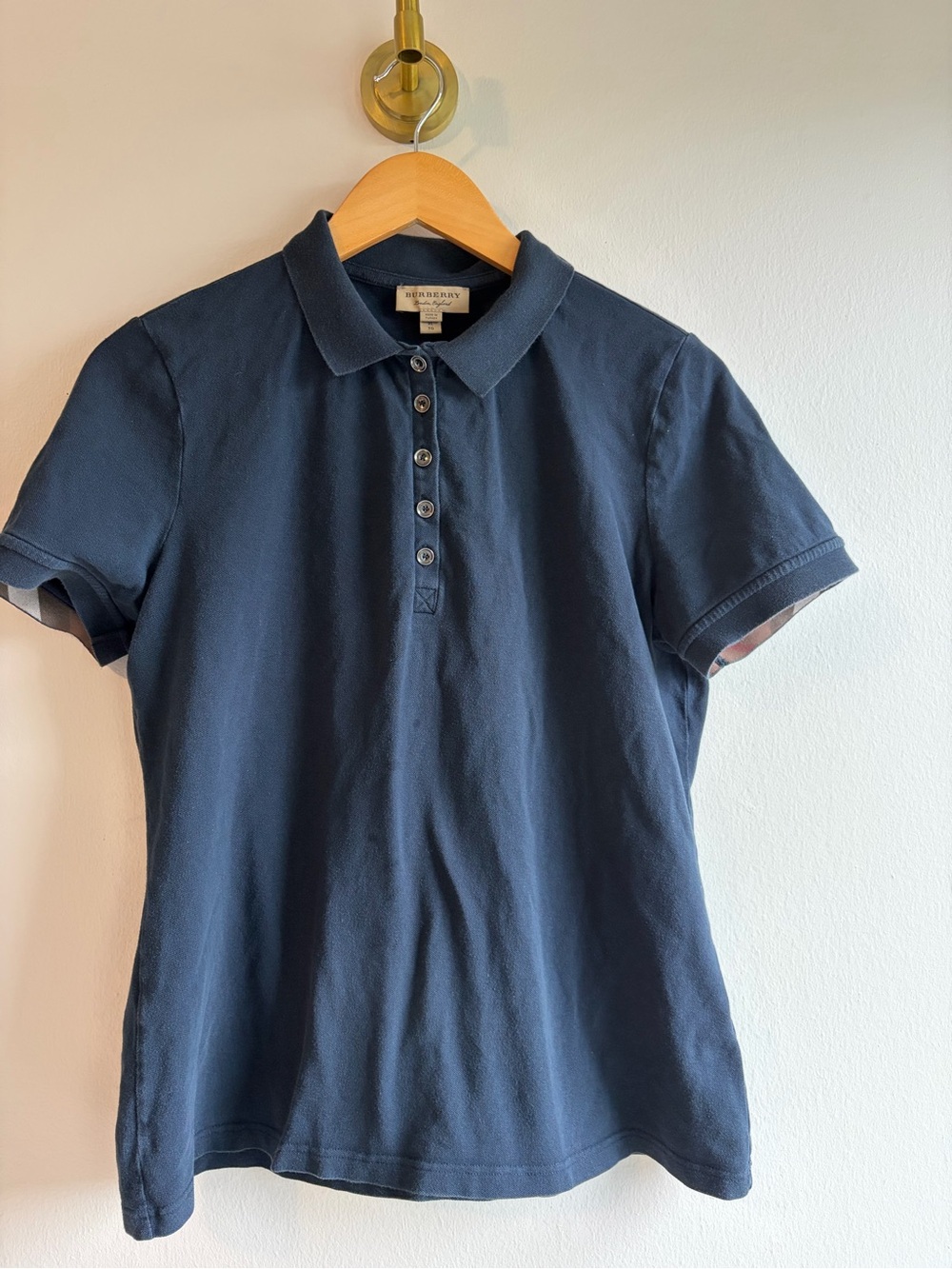 Burberry London Navy Cotton Polo Shirt